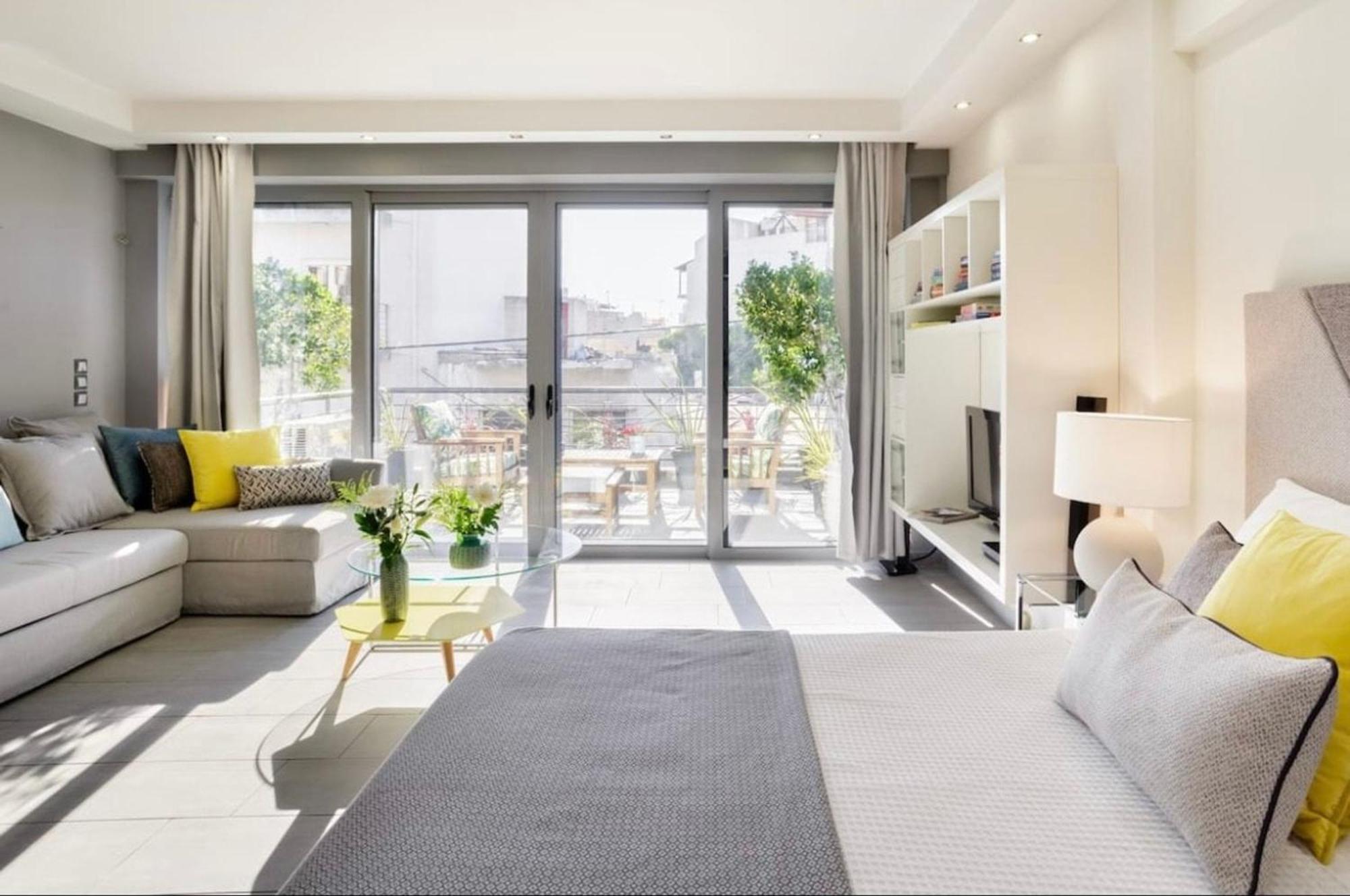 Appartement Stylish Boutique Loft With Private Balcony à Athènes Extérieur photo